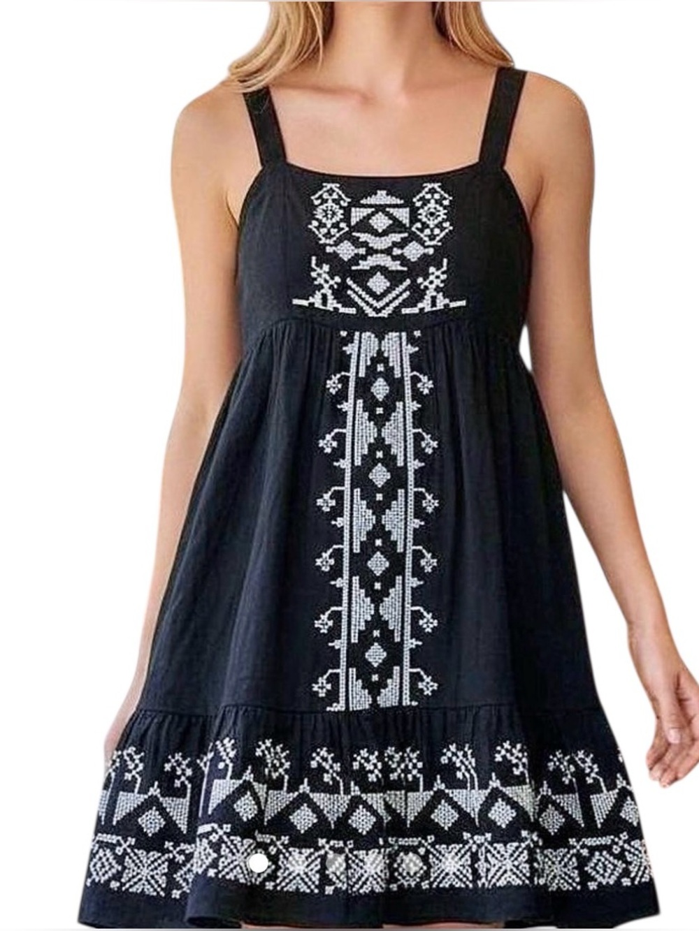 Rewind Embroidered Black Dress Sz 2X NWT